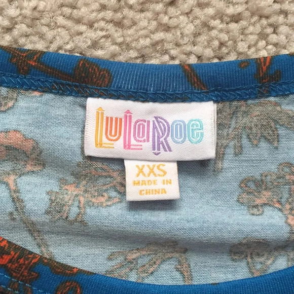 NWT Lularoe blue and orange Julia dress sz xxs - Picture 4 of 5